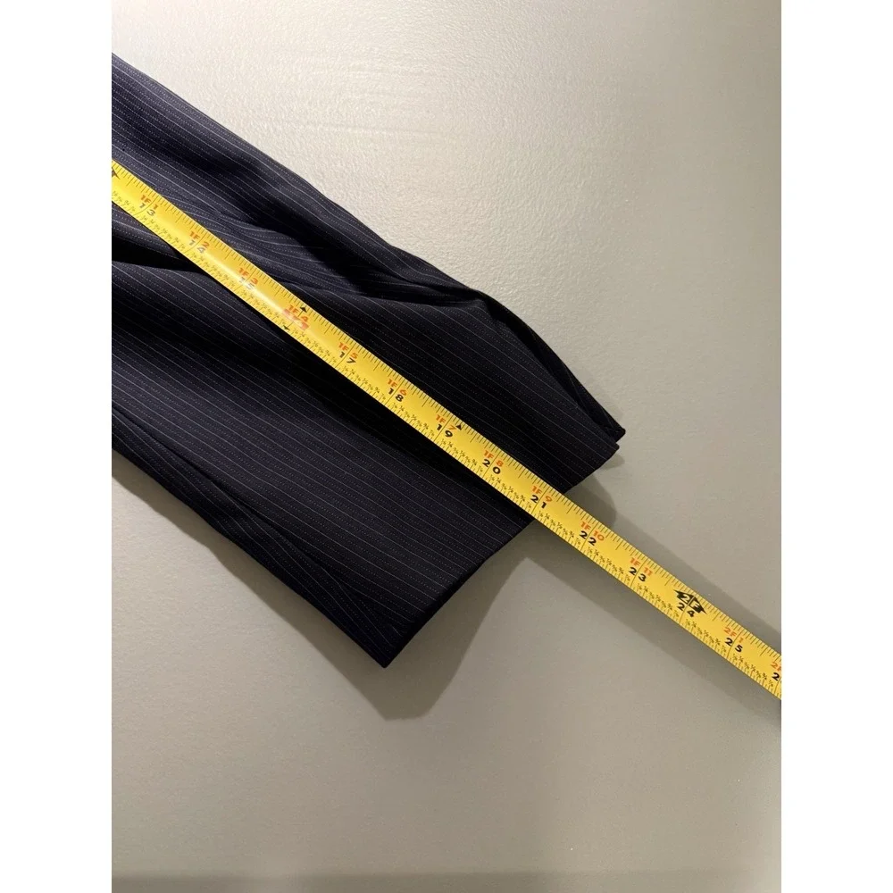 Loro Piana Fabric Men's Navy Pinstripe Blazer‎ Sport Coat 40L Wool Cremieux